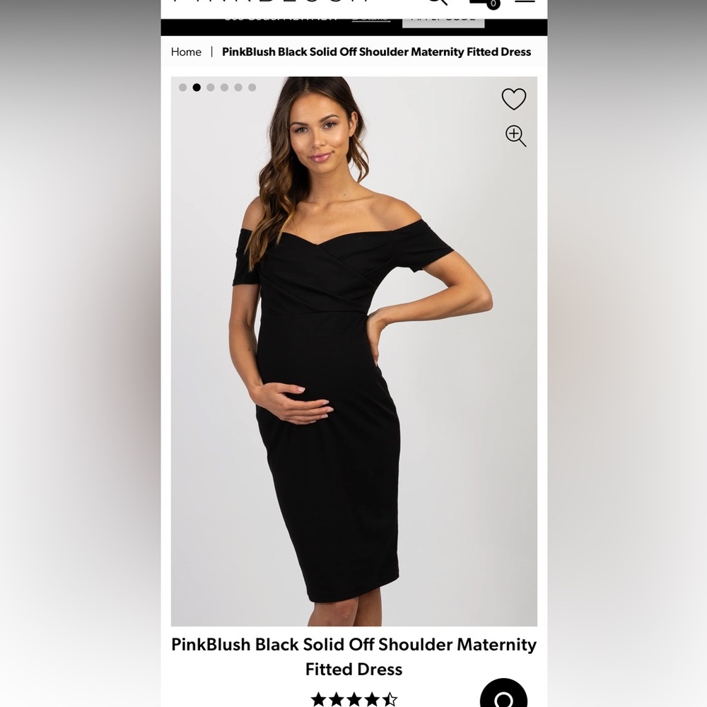 Strapless fitted maternity dress